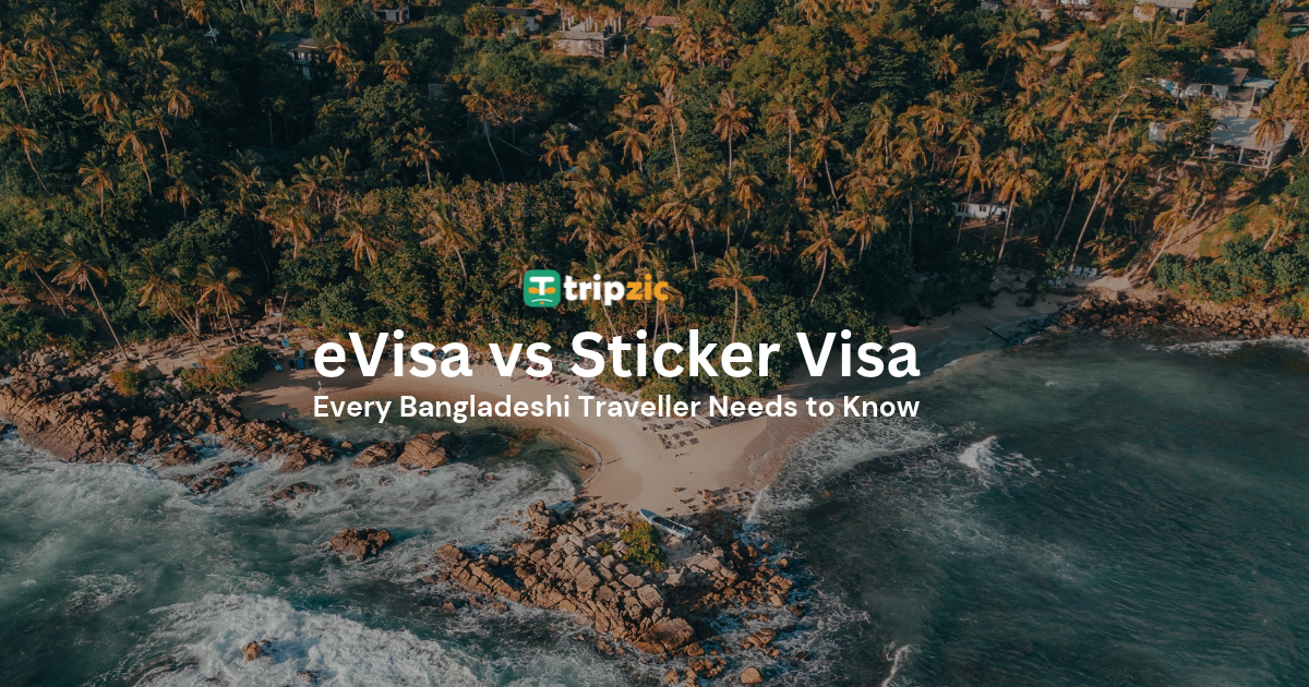 eVisa and sticker visa comparison for Bangladeshi travelers